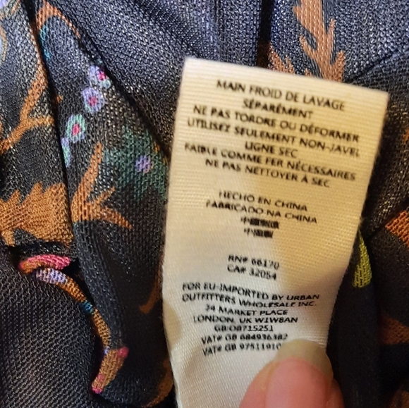 FREE PEOPLE Wildflower Mesh Blouson Top Ruffle Long Sleeve Oversized XS 2 4 6 - Picture 5 of 8